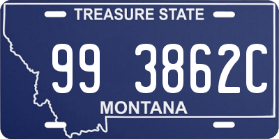 MT license plate 993862C