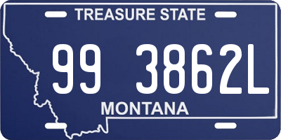 MT license plate 993862L