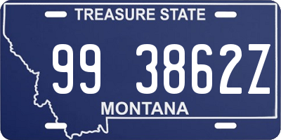 MT license plate 993862Z