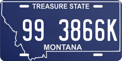 MT license plate 993866K