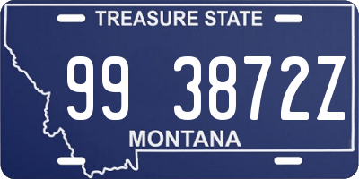 MT license plate 993872Z