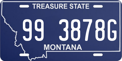 MT license plate 993878G