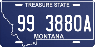 MT license plate 993880A