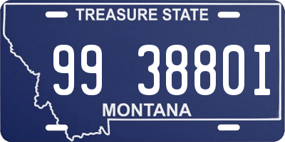 MT license plate 993880I