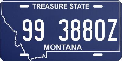 MT license plate 993880Z