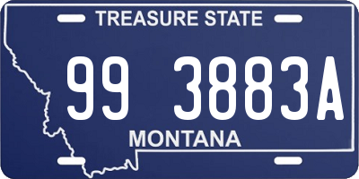 MT license plate 993883A