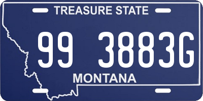 MT license plate 993883G