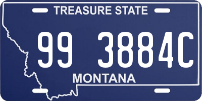 MT license plate 993884C