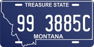 MT license plate 993885C