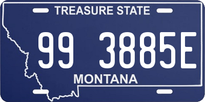 MT license plate 993885E