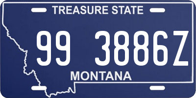 MT license plate 993886Z