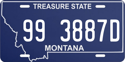 MT license plate 993887D