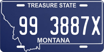 MT license plate 993887X
