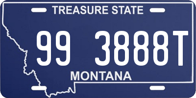 MT license plate 993888T