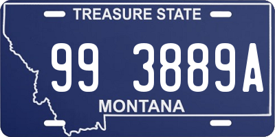 MT license plate 993889A