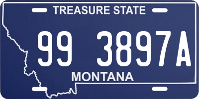 MT license plate 993897A