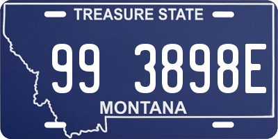 MT license plate 993898E