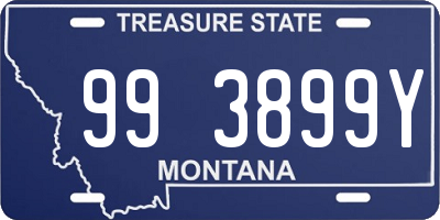 MT license plate 993899Y
