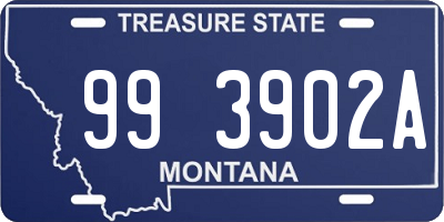 MT license plate 993902A
