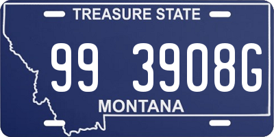 MT license plate 993908G