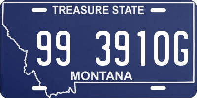 MT license plate 993910G