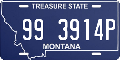 MT license plate 993914P