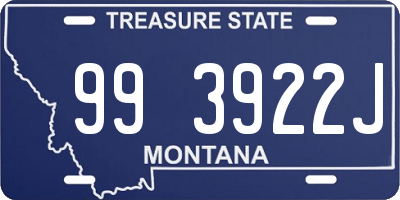 MT license plate 993922J