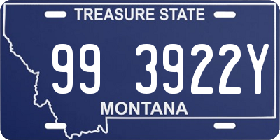 MT license plate 993922Y