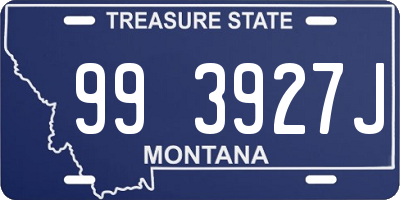 MT license plate 993927J