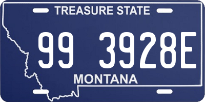 MT license plate 993928E