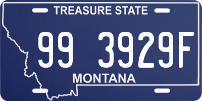 MT license plate 993929F