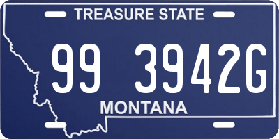 MT license plate 993942G