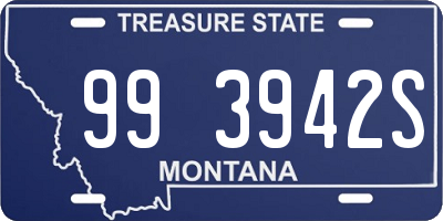 MT license plate 993942S