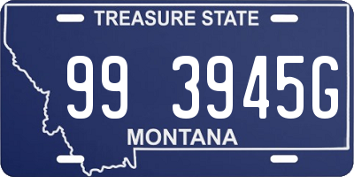 MT license plate 993945G