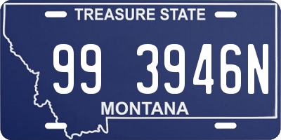 MT license plate 993946N