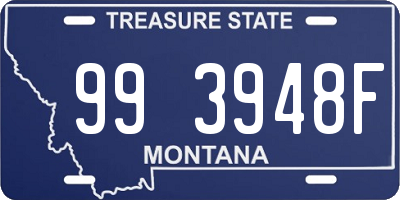 MT license plate 993948F