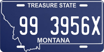 MT license plate 993956X