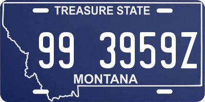 MT license plate 993959Z