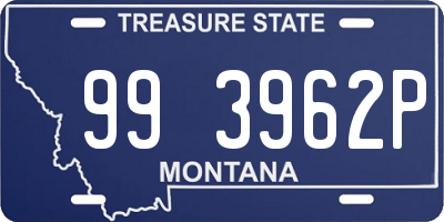 MT license plate 993962P