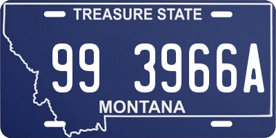 MT license plate 993966A