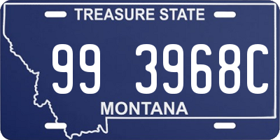 MT license plate 993968C