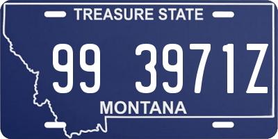 MT license plate 993971Z