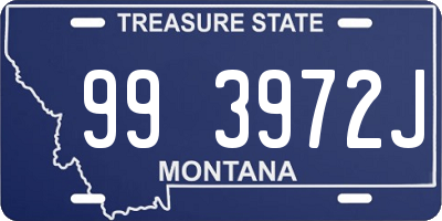 MT license plate 993972J