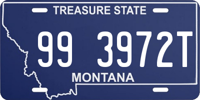 MT license plate 993972T