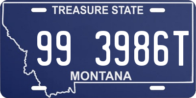 MT license plate 993986T