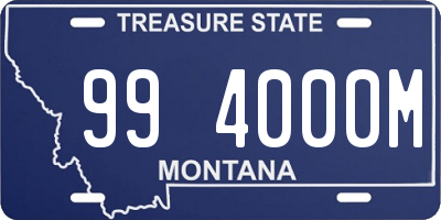 MT license plate 994000M
