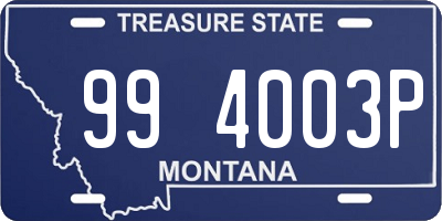 MT license plate 994003P