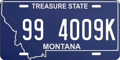 MT license plate 994009K