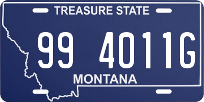 MT license plate 994011G