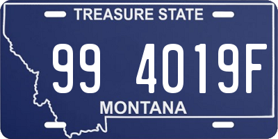 MT license plate 994019F